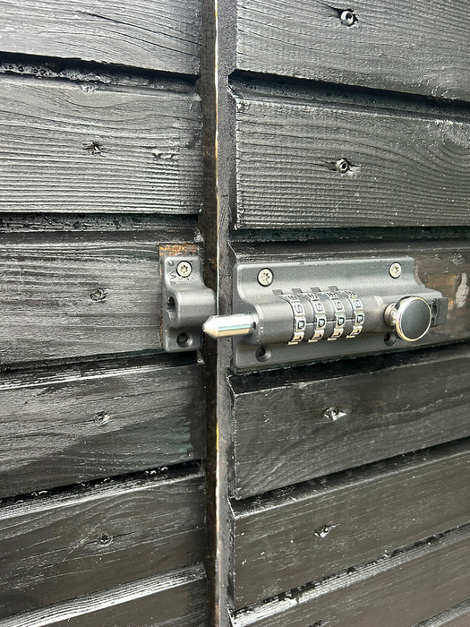 Skåtelås med kodelås svart 120 x 48 mm